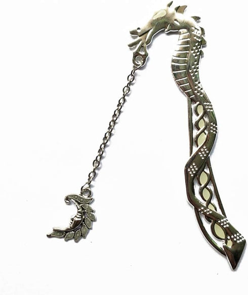 Metal Bookmarks with Chain, Unique Glow in The Dark Bookmark, Inspirational Book Markers for Book Lovers