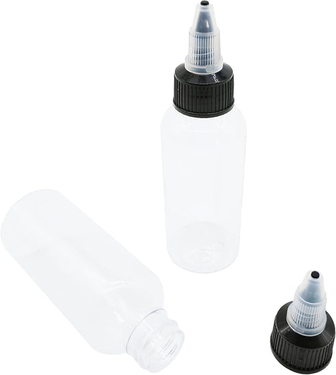 PET Plastic Liquid Squeeze Bottle, 10 Pcs 1 oz Dropper Dispensing Bottle for Tattoo Ink, Watercolor Pigment