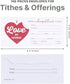 Church Offering Envelopes | Cash Envelopes for Tithes and Offering | 100 Pack | I LOVE MY CHURCH