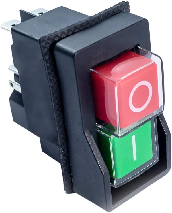 POWERTEC 120V Magnetic On/Off Switch, 1/2HP Push Button for Fast Power Off, Fits Various Power Tools