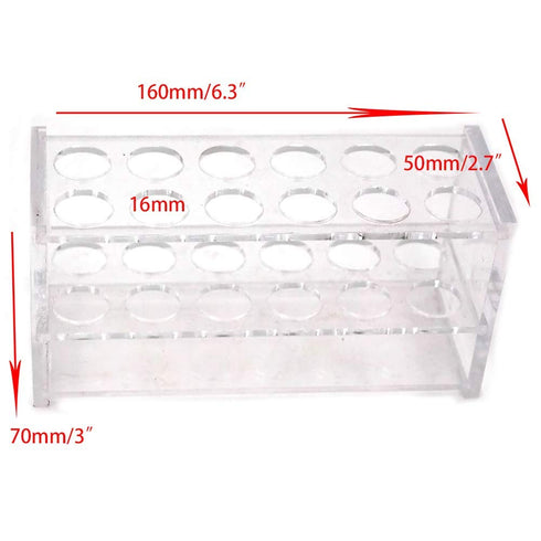 Transparent 12-Hole Acrylic Test Tube Rack for 10ML Test Tube (25ml)