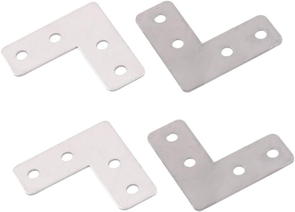 uxcell Stainless Steel Furniture Door Fixing Corner Brace Angle Bracket Shelf 4