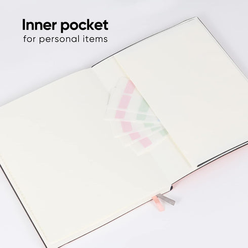Business Journals 2 PACK, B5 College Ruled Notebook, Large Soft Cover Journal, 376 Numbered Pages, Pink Mint