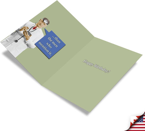 NobleWorks Big Funny Birthday Card 8.5 x 11 Inch with Envelope, A Recent Study J1395 (1 Pack)
