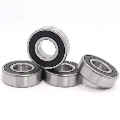 4 Pcs R8-2RS Bearings, 1/2" ID x 1-1/8 OD x 5/16" Thick, Double Rubber Sealed Miniature Ball Bearings