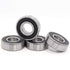 4 Pcs R8-2RS Bearings, 1/2" ID x 1-1/8 OD x 5/16" Thick, Double Rubber Sealed Miniature Ball Bearings