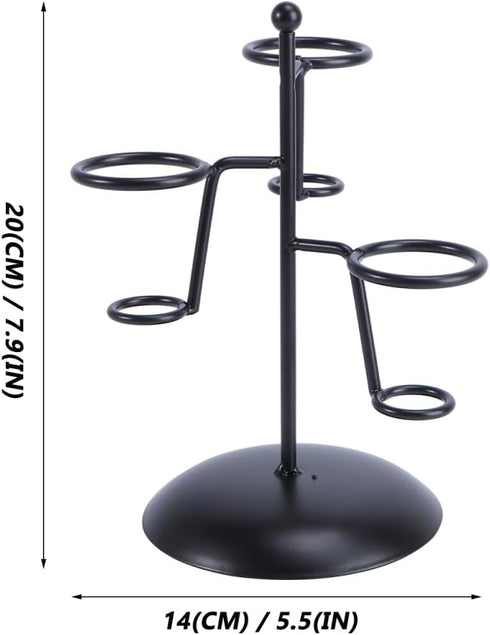 Elegant Iron Art Ice Cream Cone Holder Stand for Home and Bakery Use