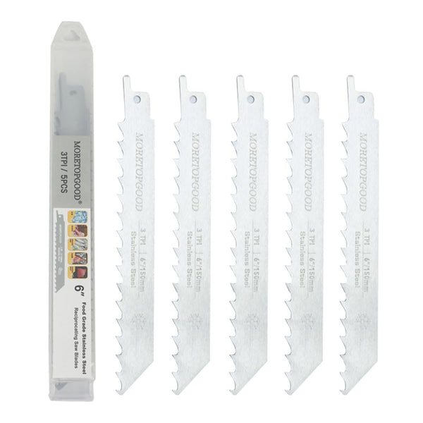 6 Inch Stainless Steel Reciprocating Saw Blades for Frozen Meat Bone Cutting,3