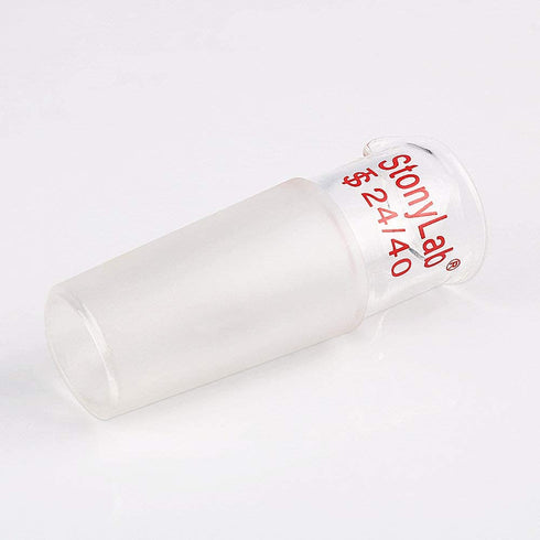 stonylab Glass Pour Out Adapter, Borosilicate Glass Liquid Pouring Adapter with 24/40 Ground Inner Joint