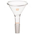 Glass Powder Funnel, Borosilicate Glass Filter Funnel, Short Stem with 75 mm Top Outer Dimension, 24/40 Inner Joint