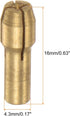 15pcs Brass Collet 0.5mm Brass Drill Chucks Mini Electric Grinder Quick Change Drill Chuck Bit Sets for Rotary Tools, 4.3mm Shank Diameter