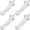 HOMOTEK 4 Pack Heavy Duty Solid Rigid Door Stop with Soft Rubber Tip, Protect Wall & Door, White