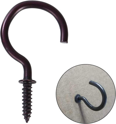 GMBYLBY 18 Pieces Ceiling Screw Hooks Outdoor String Light Hooks Household Threaded Hook for Lights Hanging Easy