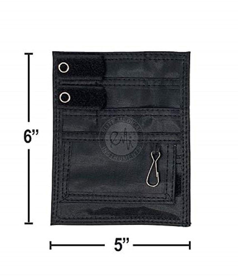 Elite Medical Instruments EAO-314-B EMI Nylon 5 Pocket Nurse Scrub Organizer, Black
