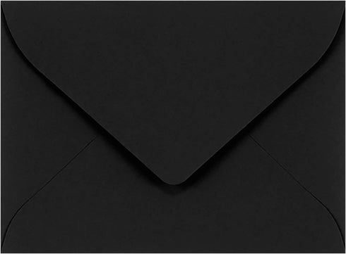 LUXPaper #17 Mini Envelopes, 2 11/16" x 3 11/16", Midnight Black, 50 Qty
