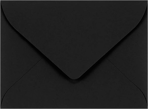 LUXPaper #17 Mini Envelopes, 2 11/16" x 3 11/16", Midnight Black, 50 Qty
