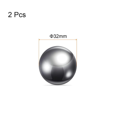 HARFINGTON 2pcs Precision Balls - 32mm Diameter G10 Chrome Steel Ball for Bearings, Silver
