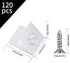 120 Pcs Drawer Wedges with Screws, Drawer Bottom Support Brackets, Fixing Mending Wedges, Plastic Angle Code Bracket Fasteners, Drawer Reinforcement Repair Kit for Furniture Sagging Drawer