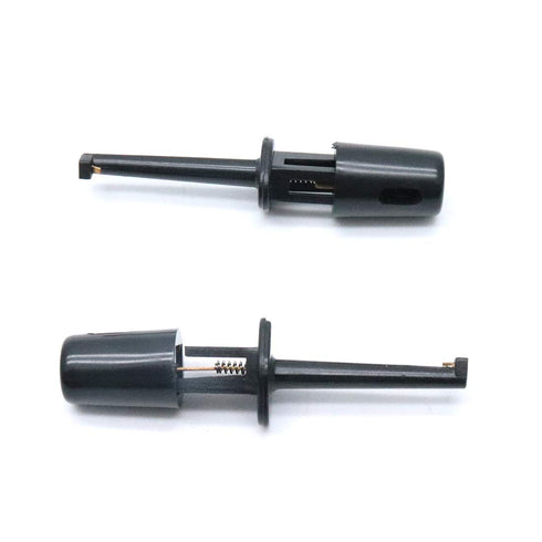10 Pcs Black Mini Grabber Test Probe, Single Hook Clip for Multimeter Wire Lead
