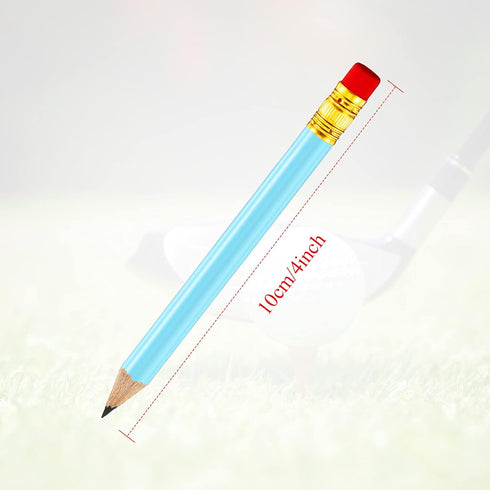 Outus 72 Pieces Golf Pencils Half Pencils with Eraser Baby Shower Pencils Mini Pencils for kids for Baby Shower Bridal Shower Wedding Golf School Office(Light Blue)