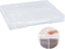 Marte Vanci Portable A4 File Box with Lid, Clear Plastic Storage Container with Handle for Photo Scrapbook Craft Art