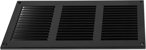 Vent Systems 12'' x 6'' Inch Black Air Vent Cover, Metal Air Return Grill with Built-in Pest Guard Screen