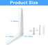 Hordion 12 Pack 8 Inch, (8" 6") White Shelf Brackets Heavy Duty L Bracket Right Angle Bracket Wall Mount Corner Brace