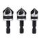 3Pcs Countersink Drill Bits - 90 Degree Chamfering Drill Bit Set with 1/4'' Hex Shank for Woodworking, Carbon Steel