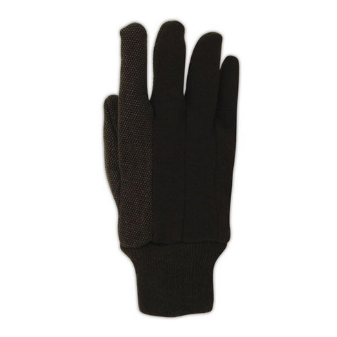 MAGID T92CP MultiMaster PVC Dotted Jersey Gloves, Large, Brown, 12 Pack