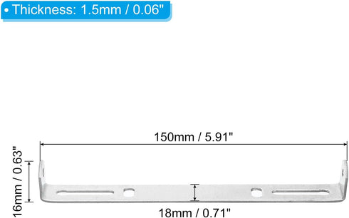 150mm 4 Set PATIKIL Ceiling Light Plate Kit, Light Fixture Mounting Bracket Plate Steel Crossbar for Home Office