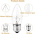 YKCGG 8 Pack 40W Bulbs Bulb E26 Incandescent Equivalent Energy Torpedo Tip Chandelier with Crystal Clear Incandescent