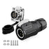 CNLINKO Outdoor Lighting Electrical Cable Power Connectors, Waterproof M16 4PIN Male to Female Panel Mount Connector