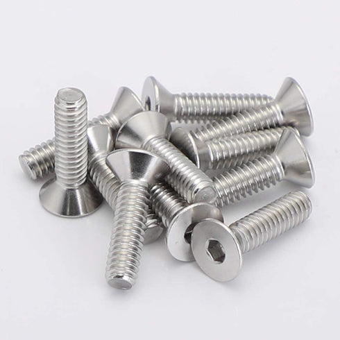 MewuDecor 5/16-18 x 1" Flat Head Socket Cap Screws - Stainless Steel 18-8, 15 PCS