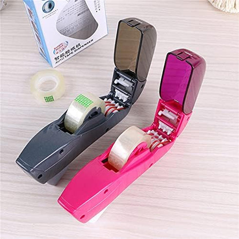 Office Tape Dispenser Lightweight Gray Packaging Tape Dispenser for Arts Crafts Christmas Present Gift Automatic Hand-Held