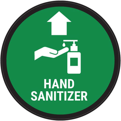 Foizpput Hand Sanitizer Circle Shape 12 Inch Metal Sign for Yard, Fence, or
