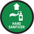 Foizpput Hand Sanitizer Circle Shape 12 Inch Metal Sign for Yard, Fence, or