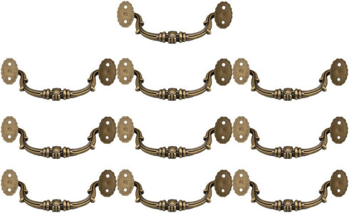 Cabilock 10pcs European Style Plastic Cabinet Knobs and Drawer Pull Handles, No-Drill