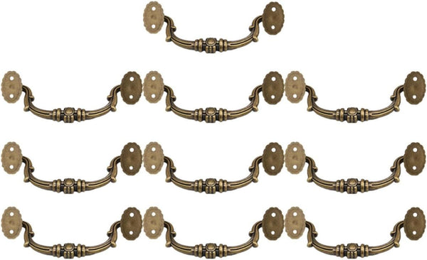 Cabilock 10pcs European Style Plastic Cabinet Knobs and Drawer Pull Handles, No-Drill