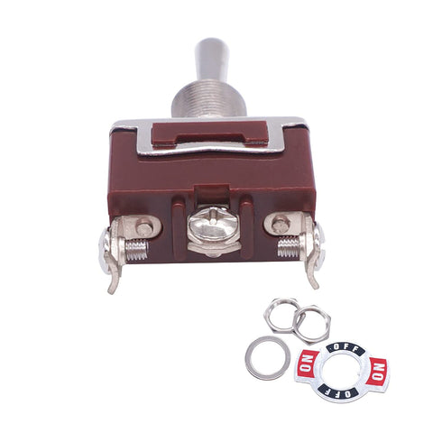 Taiss 3pcs Toggle Switch SPDT ON-Off-ON 3 Pin 3 Position Latching Switch with Waterproof Cover