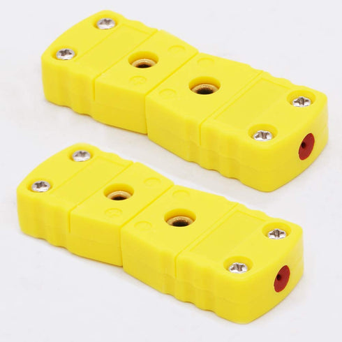 Twidec 2 Pair K Type Male Female Thermocouple Plug Adapter Cable Wire Connector