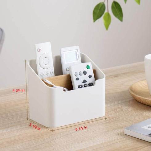 Poeland Remote Control Holder, Desk Storage Organizer Box for Office Supplies, Home