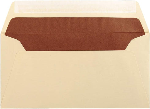 Lalo 46116L Pack of 25 DL Lined Self-Adhesive Envelopes, Ivory