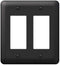 Amerelle 935RRBK Devon Wallplate, 2 Rocker, Steel, Black, 1-Pack