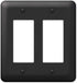 Amerelle 935RRBK Devon Wallplate, 2 Rocker, Steel, Black, 1-Pack