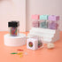 Pink Paper Clip Dispenser Holder, Clear Acrylic Organizer with Top for Cute Office and School Supplies