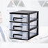 Gatuida 3 Drawer Desktop Organizer, Clear Plastic Desk Storage Box, Makeup Organizer for Office Supplies