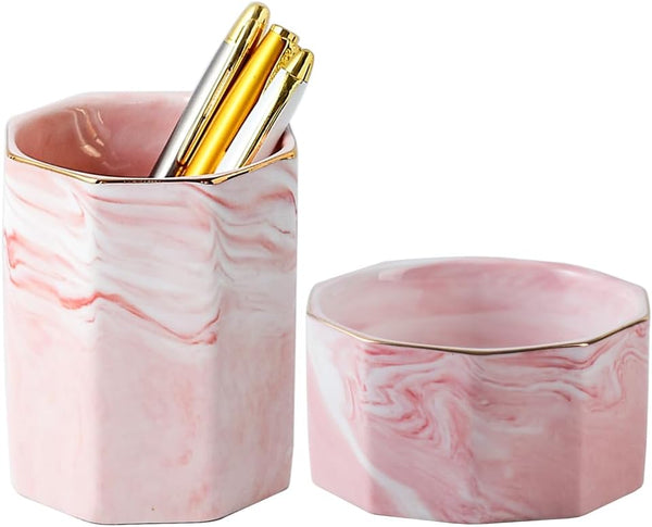 YOSCO Desk Organizer Set of 2 For Office, Pen Holder and Paper Clip