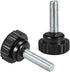 uxcell 4pcs Knurled Clamping Knobs M6 x 20mm Metric Zinc Plated Carbon Steel Male Thread Thumb Screw on Type