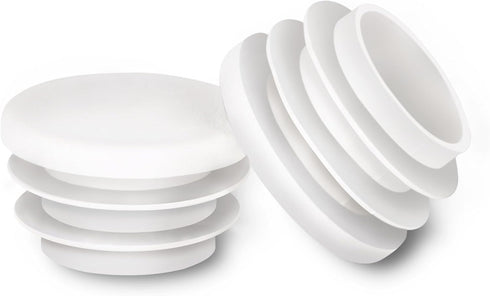 MewuDecor 16mm (5/8 Inch) Round Plastic Plug, Round White Plastic End Cap,