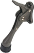 One-Touch Metal Door Stopper - Semi-Automatic with Non-Slip Rubber Tip, Dark Grey
